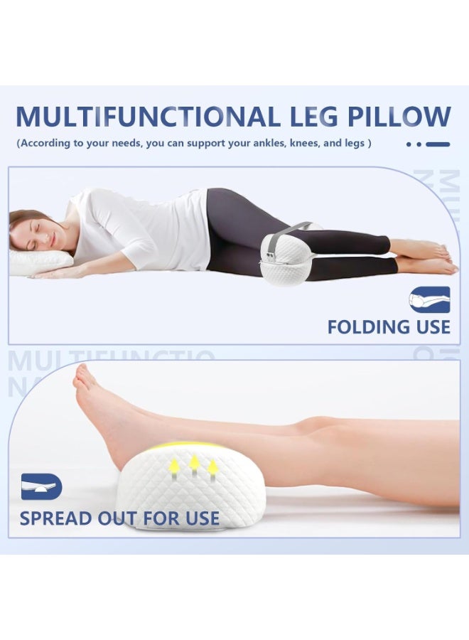DUNISO Knee Pillow for Side Sleepers,Memory Foam Leg Pillow,,Support Pillow Between The Legs,Adjustable Strap,Comfortable and Durable,Relief for Sciatica, Back, Knees and Joints Pain - Image 4